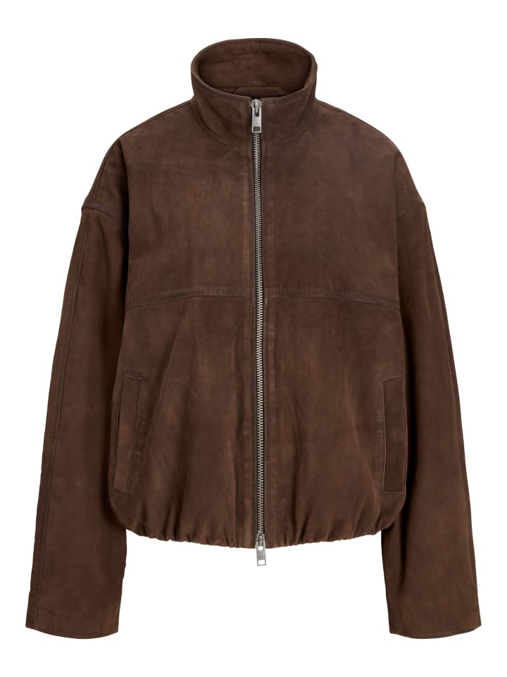 Jacke aus Wildleder in Demitasse