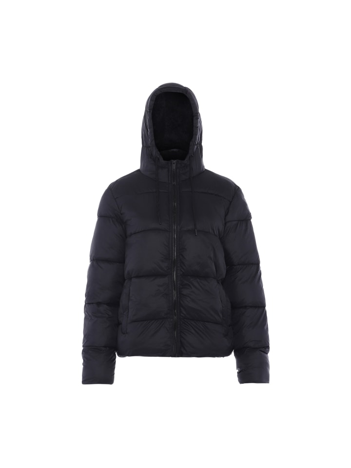 Damen Wattierte Winterjacke in Schwarz