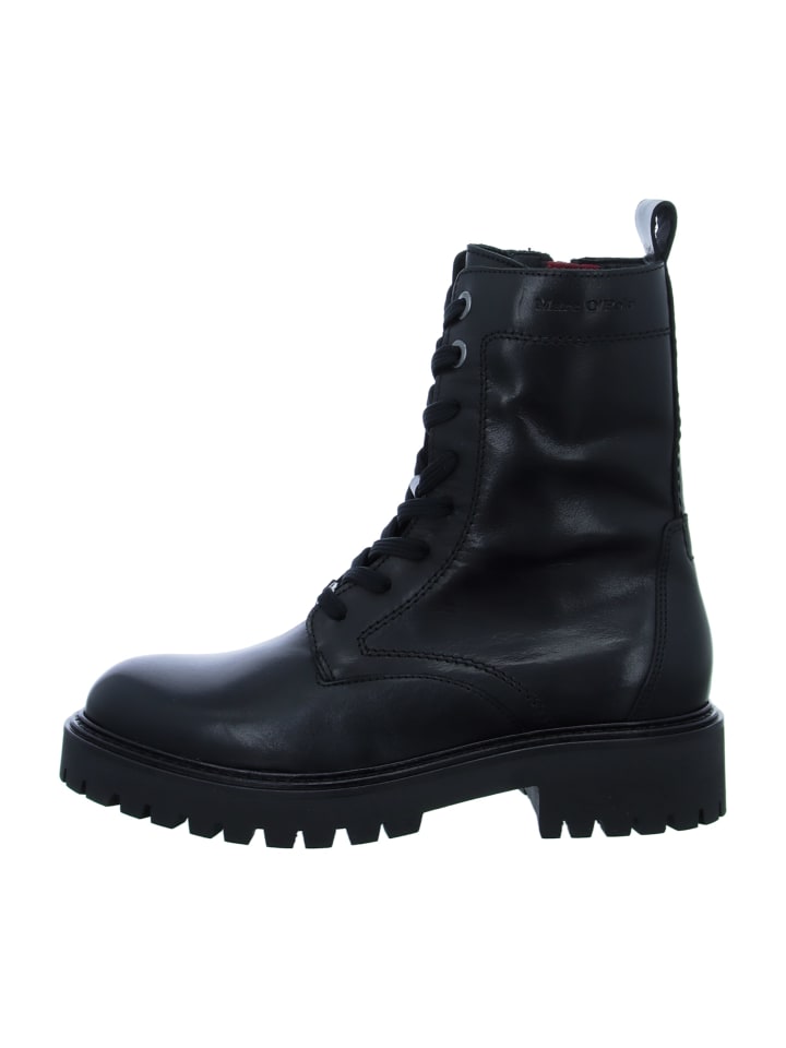 Schnürstiefeletten in Schwarz
