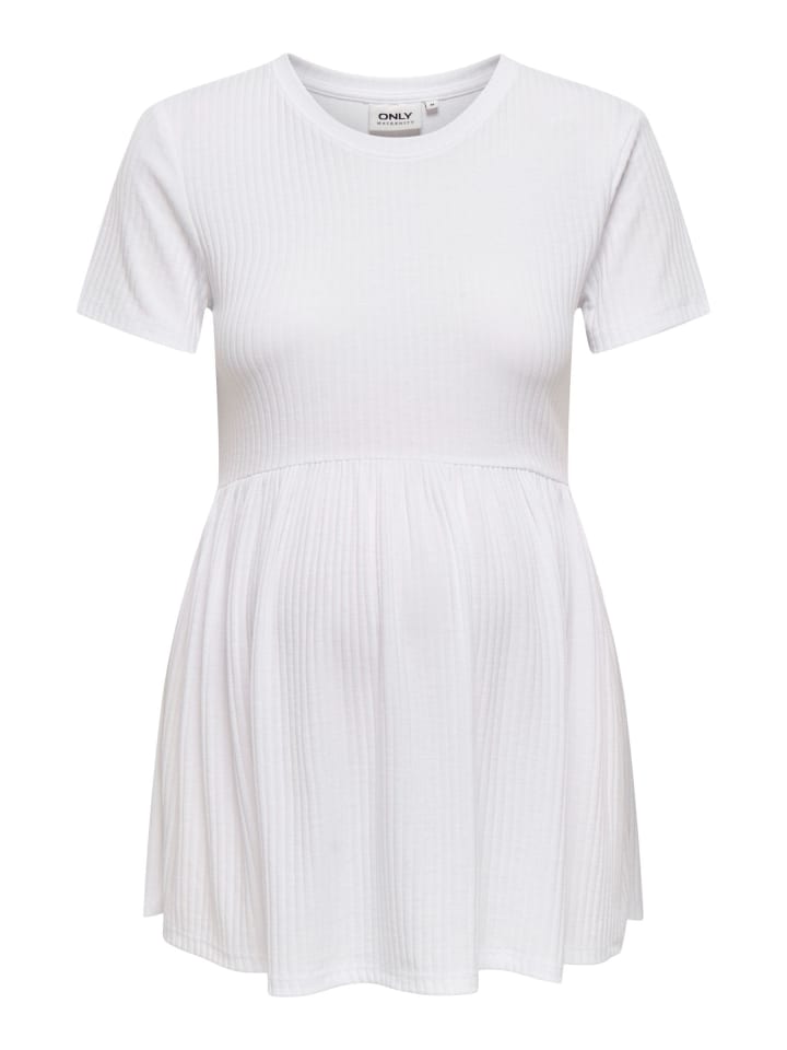 Top mit Schößchen in White