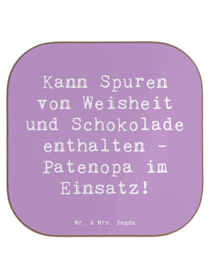 gläseruntersetzer Spruch Patenopa und Weisheit ... in Lavendeltraum