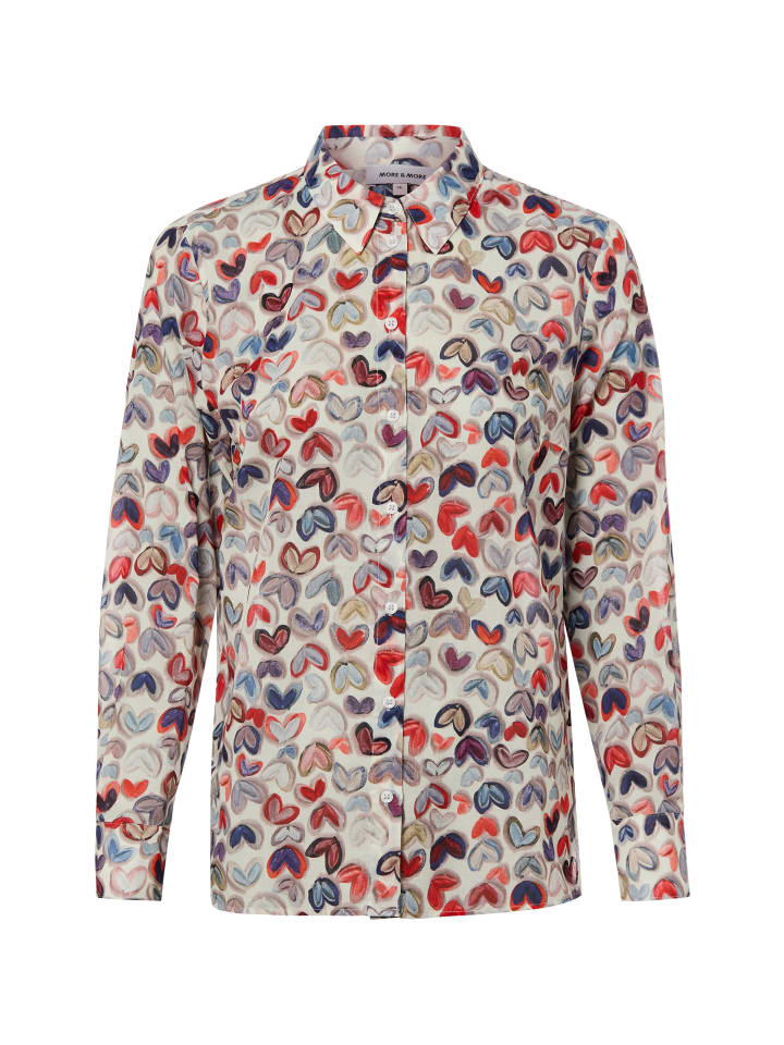 Bluse in mehrfarbig ecru - 0001