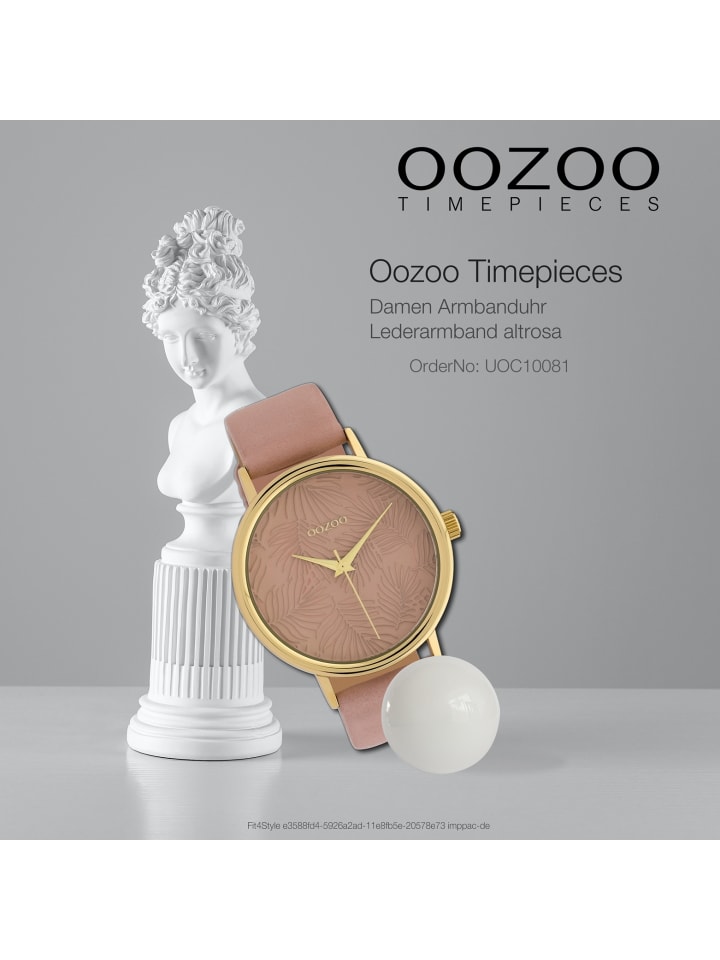 groß altrosa kaufen | Analog-Armbanduhr Oozoo Timepieces günstig (ca. Oozoo limango 42mm)