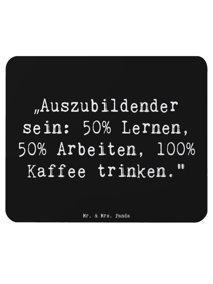 Mouse Pad Spruch Auszubildender mit Spruch in Schwarz