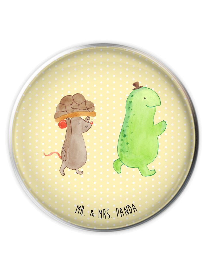 Ablaufgarnitur Schildkröte Maus ohne Spruch in Gelb Pastell