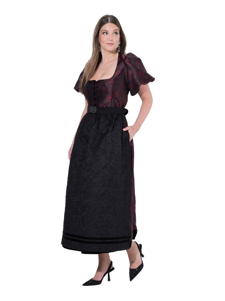 Kleid in dunkel weinrot