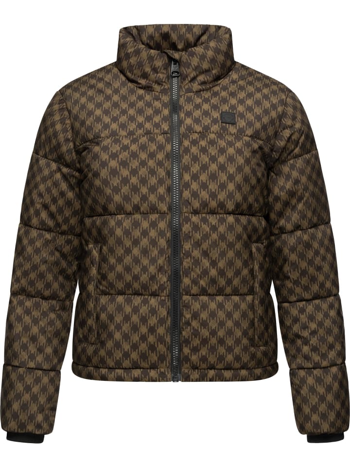 Winterjacke Serah Print in Brown