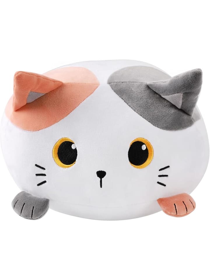 Dekoratives Kissen f. Bett Sofa Bequem kuschelig orange Katze
