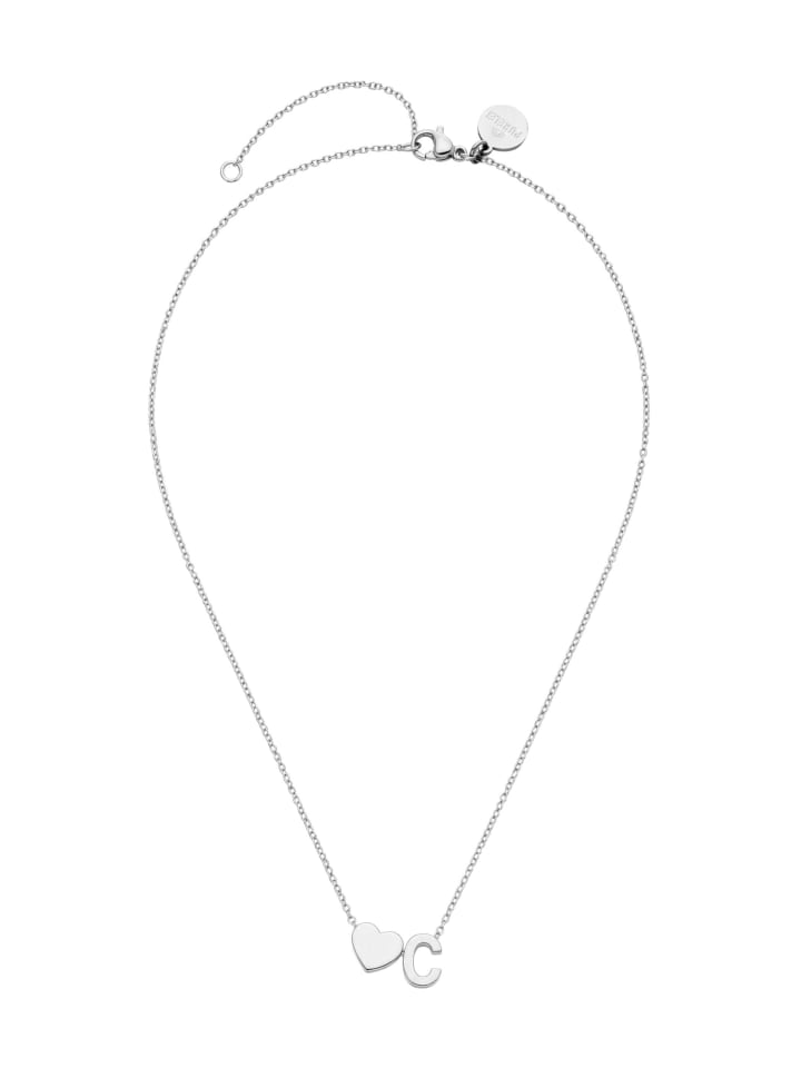 Kette Letter Heart C Silber