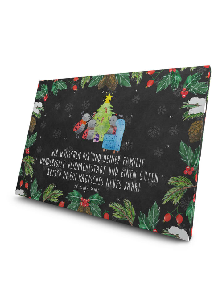 Adventskalender Tee Weihnachten Smörle mit Spruch in Kreidetafel