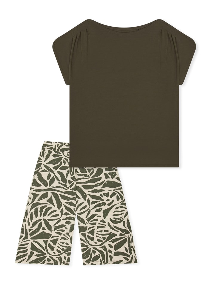 Pyjama Selected Premium in oliv