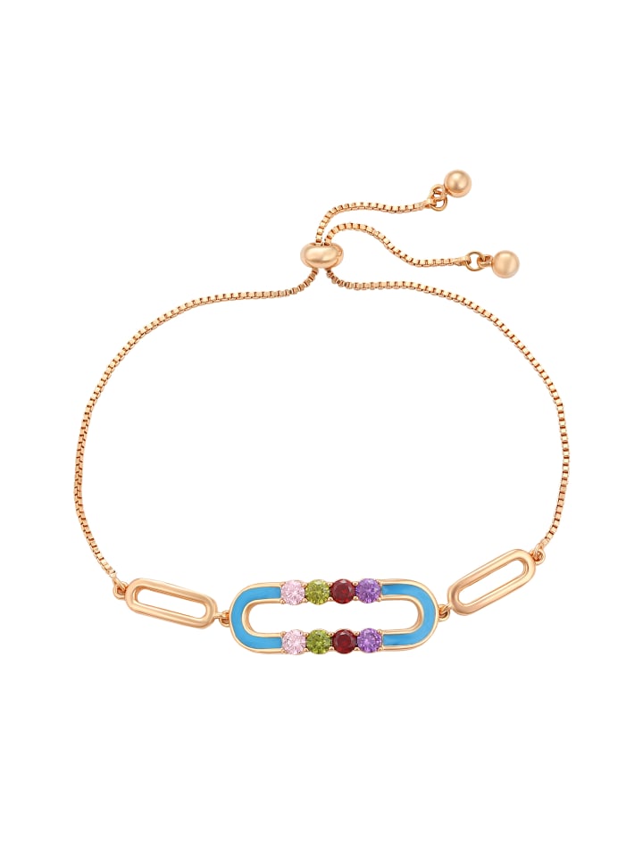 Women Bracelet in Rose Gold Multicolor