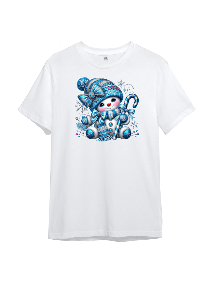 Kinder T-Shirt, Schneemann in Weiss