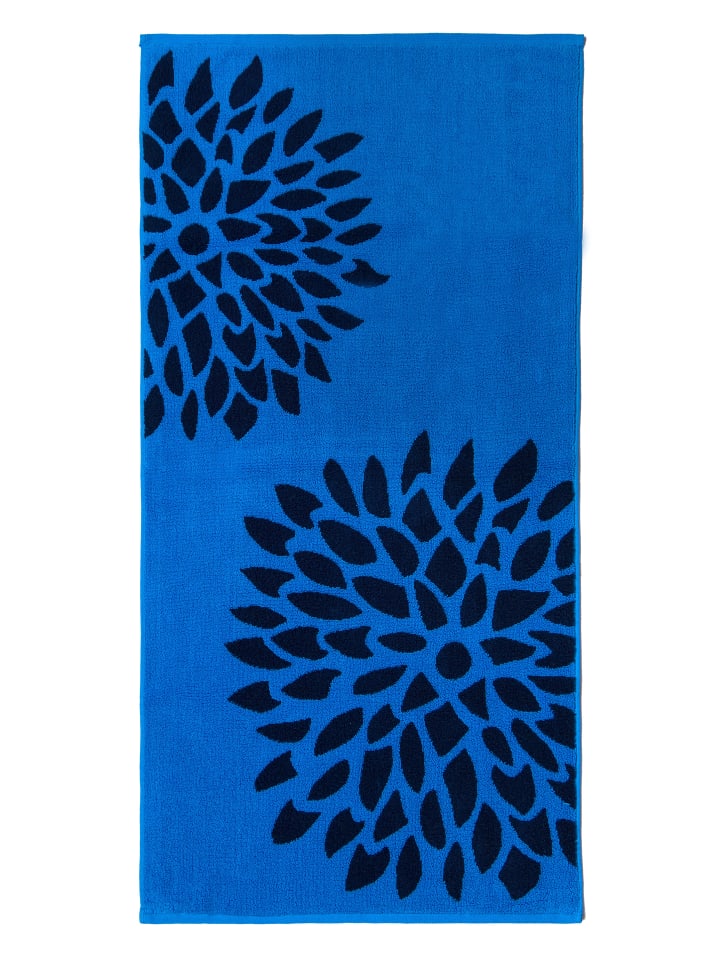 Duschtuch Dahlie in Royalblau/marine