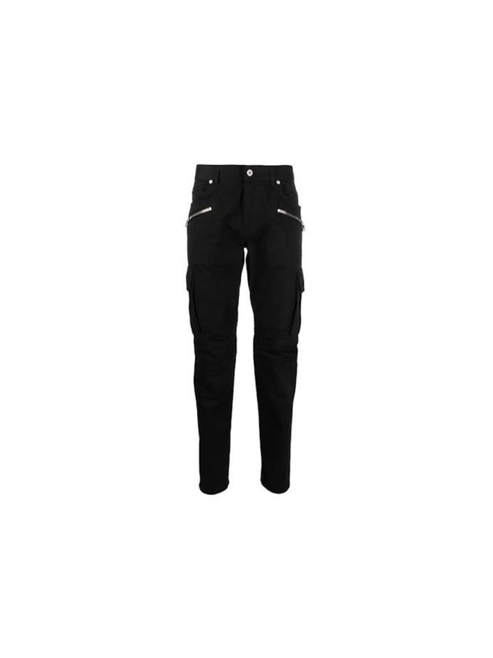 Schwarz Baumwolle Cargo Hose