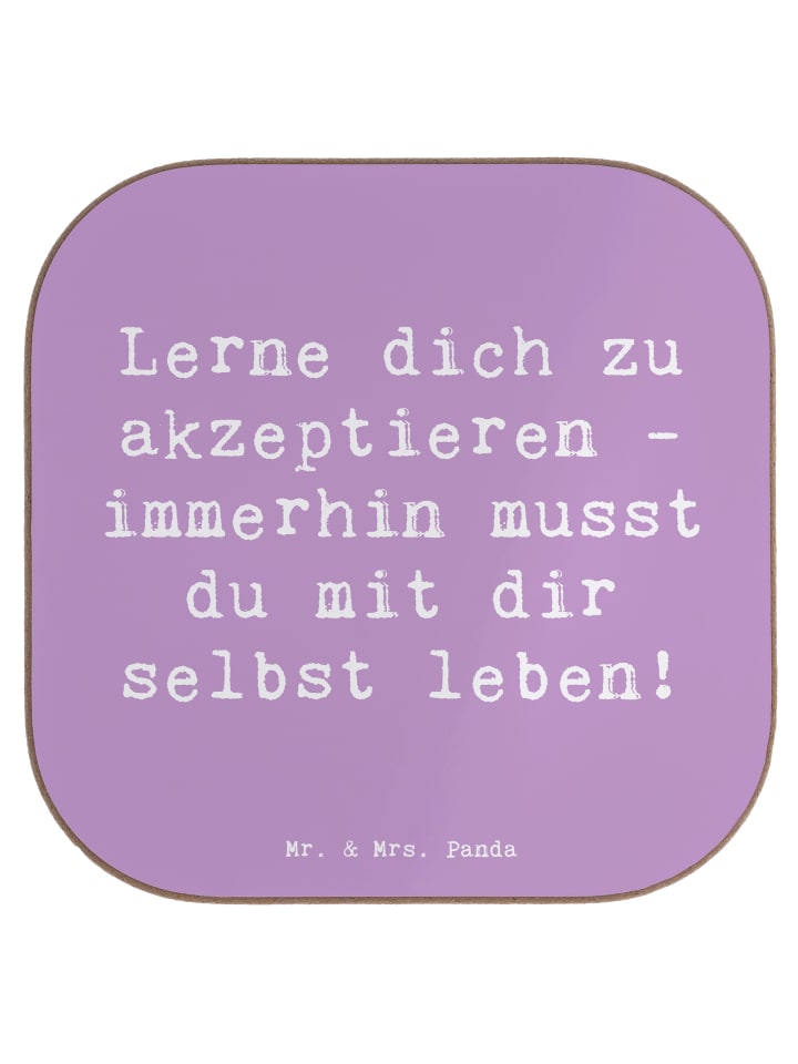 Tischuntersetzer Spruch Selbstakzeptanz Lernen ... in Lavendeltraum