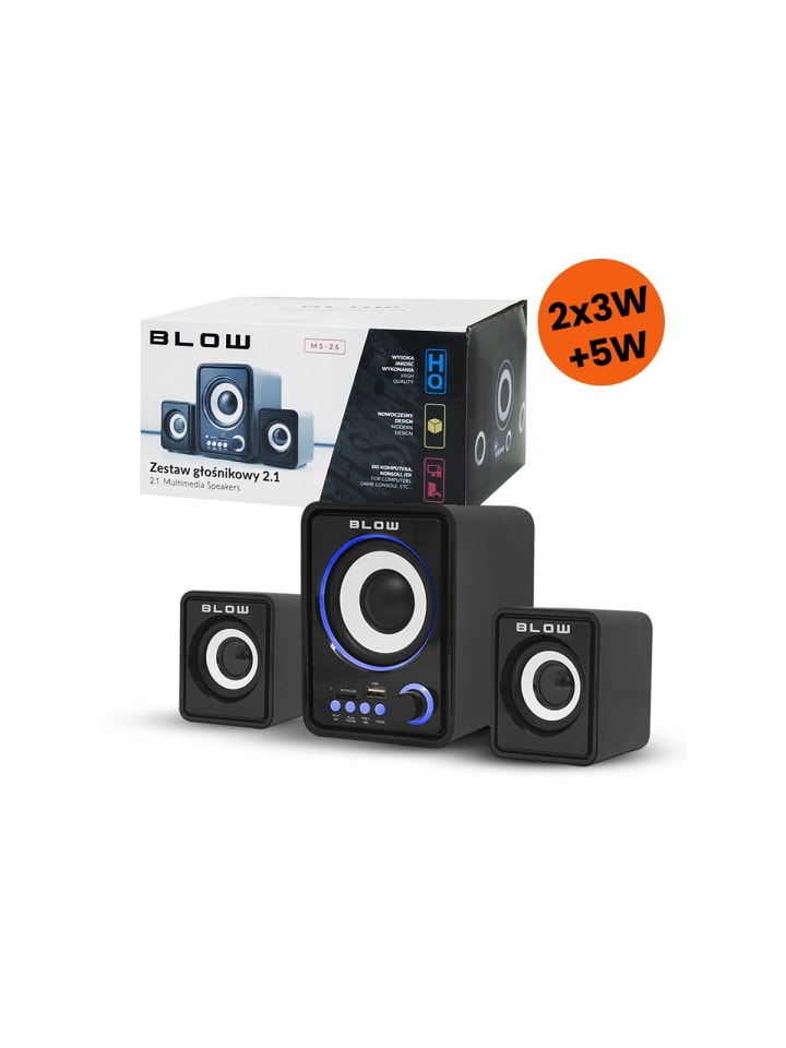 2.1 MS-26 PC Lautsprecher Subwoofer LED