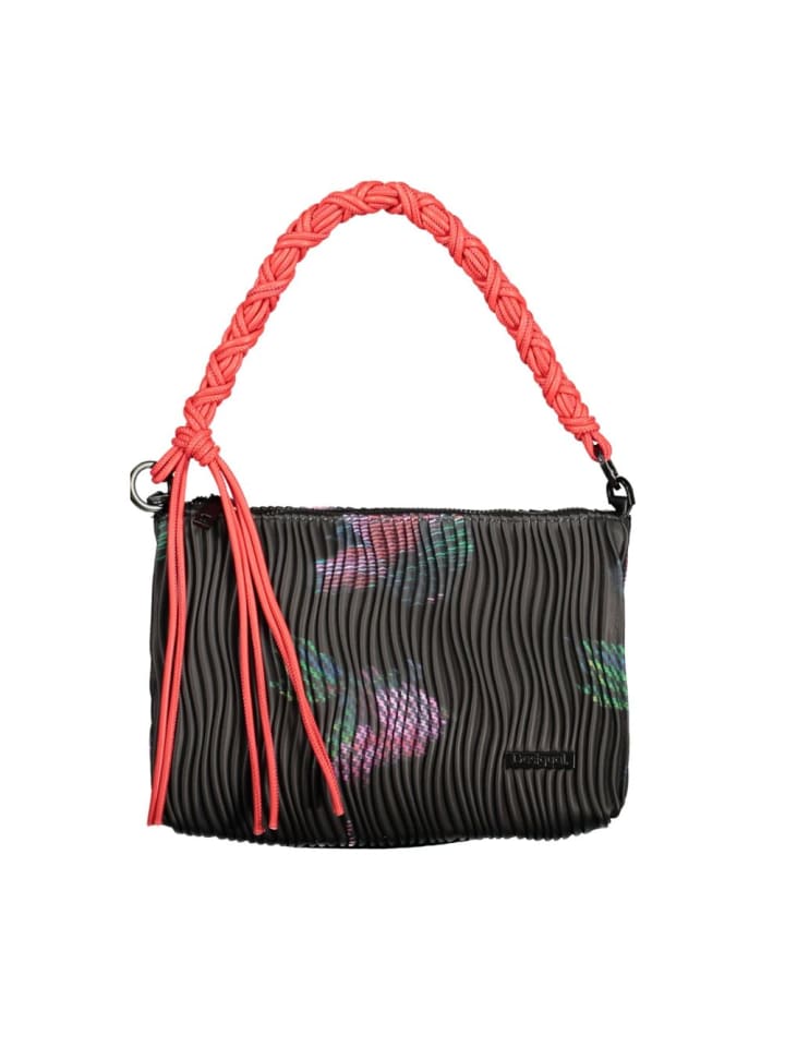 Schwarz Polyurethan Damen Handtasche