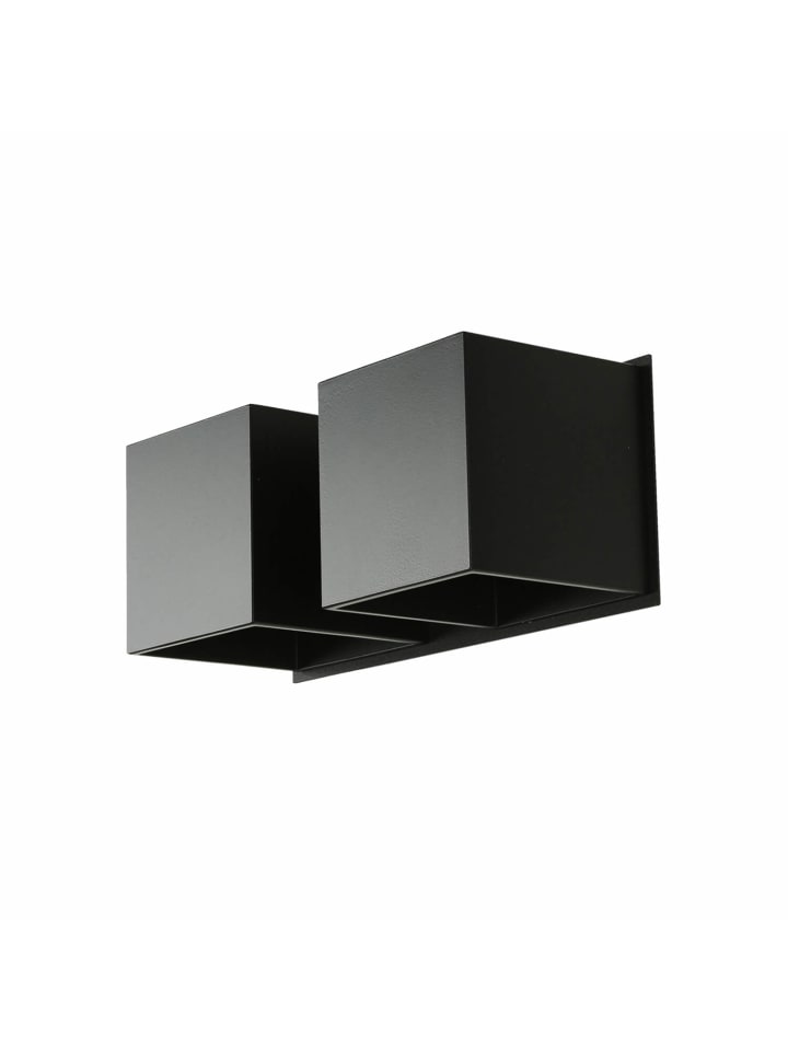 Wandlampe EEK F (B)26 x (H)10 cm in Schwarz