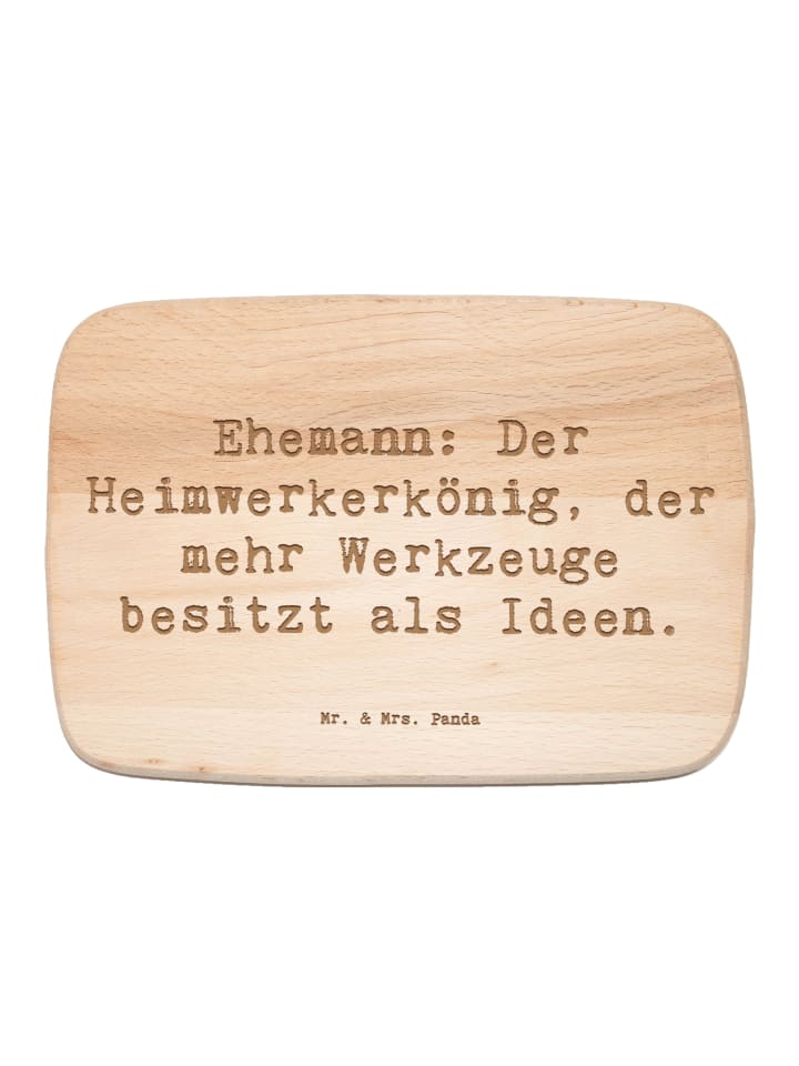 Massivholz Schneidebrett Spruch Ehemann Heimwer... in Transparent