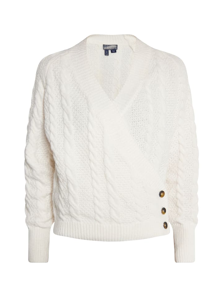 Damen Strickpullover in Wollweiss
