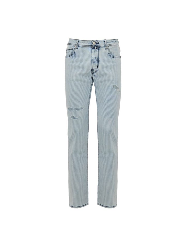 Blau Baumwolle Skinny Jeans