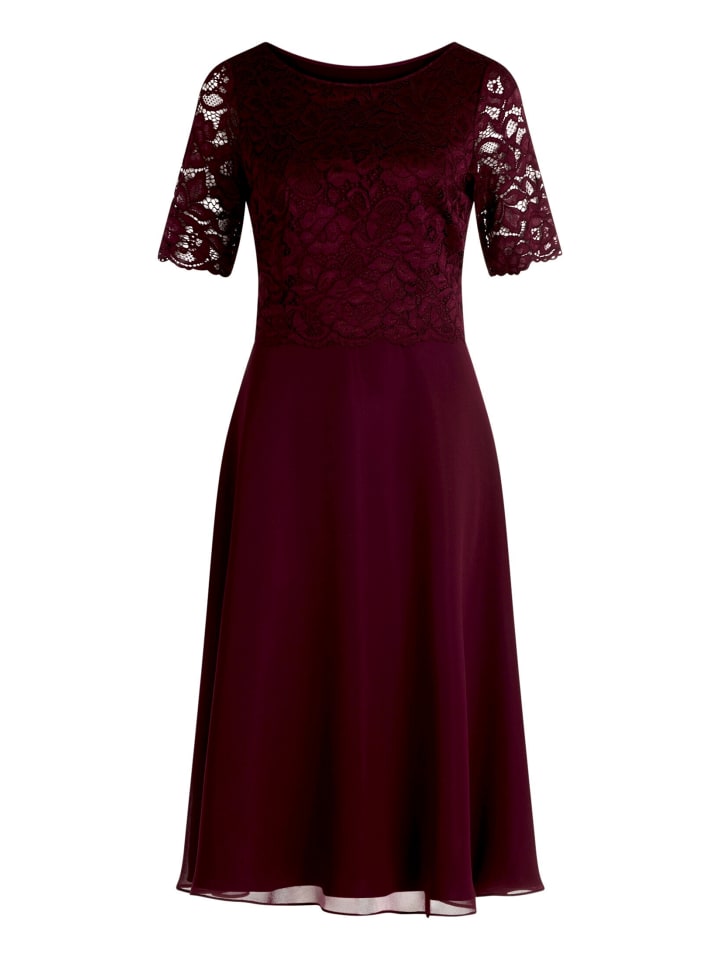 Cocktailkleid mit Spitze in Strong Aubergine