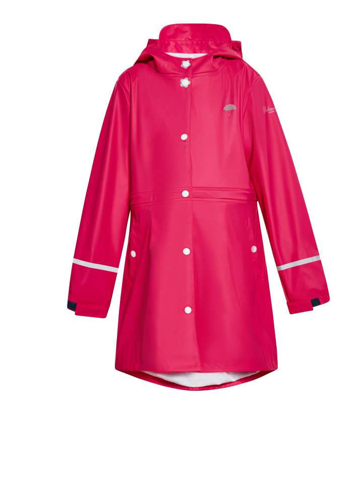 Mädchen Regenmantel in Himbeerpink