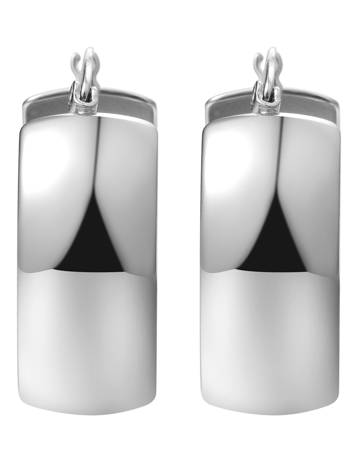 Damen Ohrringe – Creole aus Edelstahl in silber