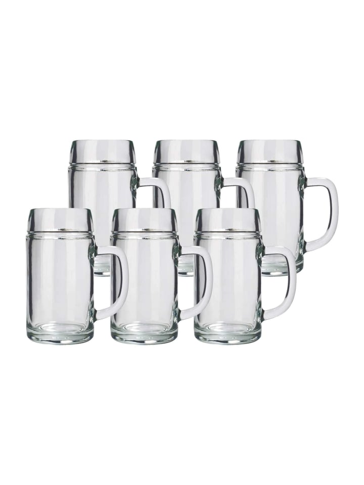 6er Set Bierkrüge STYRIA in Transparent 500 ml