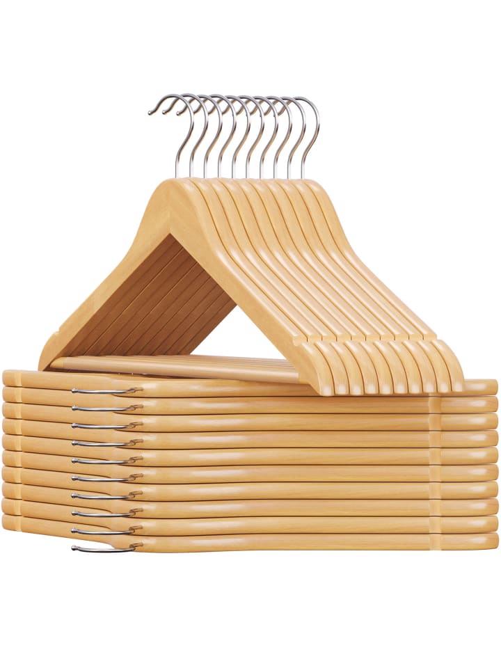 20er-Set: Kleiderbügel Cason in Naturfarben - (B)23 x (H)1.2 x (T)44.5 cm