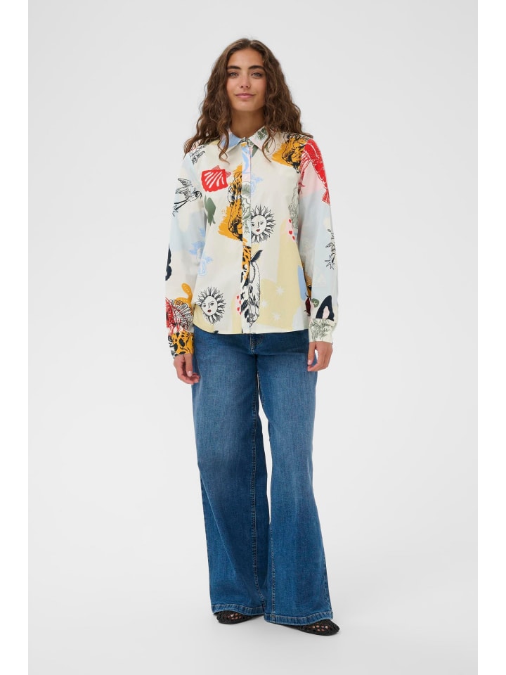 Langarm - Hemd CUashmo Relaxed fit in Blue/Red Animal