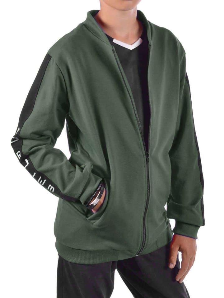 Sweatshirt in Olivegrün