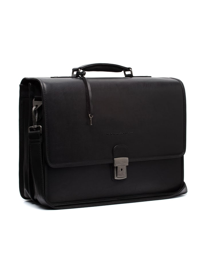 Glenwood Aktentaschen Messenger Leder 42 cm Laptopfach black