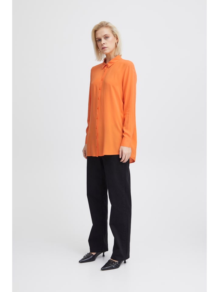 Hemd langarm IHMAIN Relaxed fit in Coral Rose