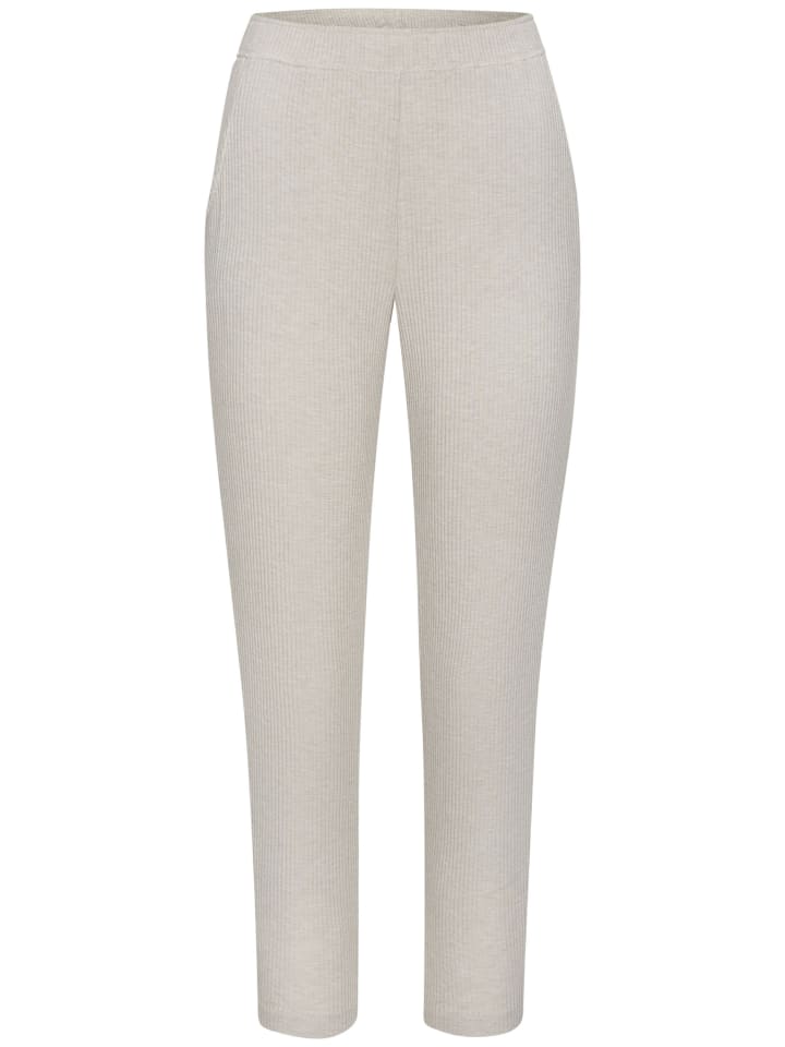 Pyjamahose in beige-meliert