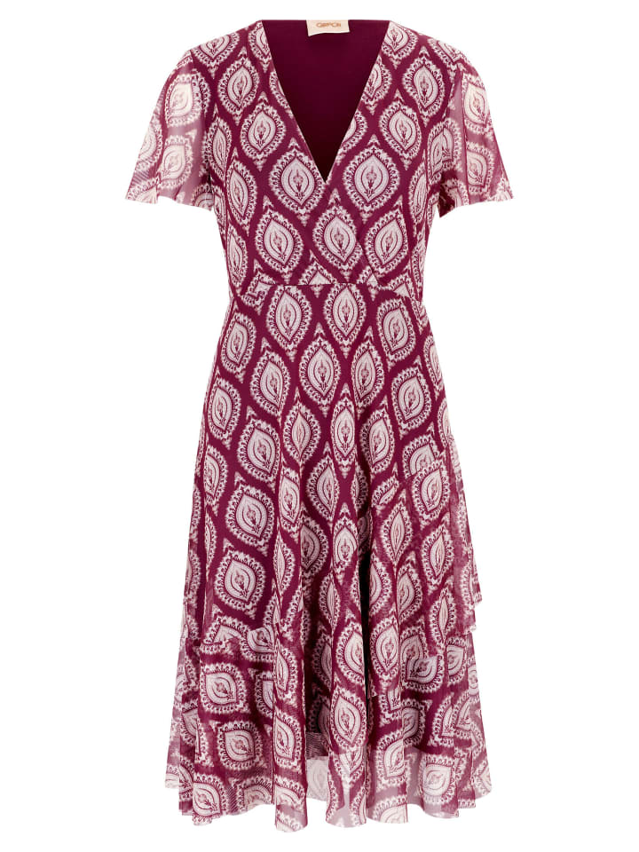 Volantkleid mit Rüschen in Purple/Black