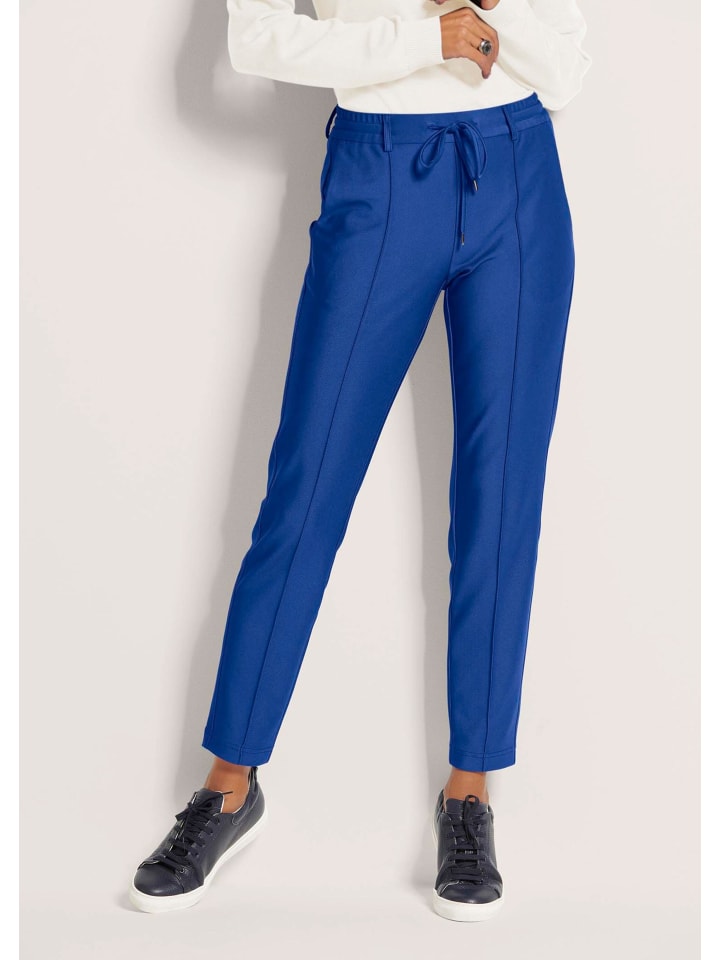 Stretchhose mit Tunnelzug in royalblau