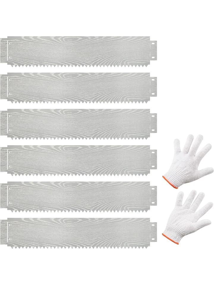 6 tlg. Rasenkante Verzinkt Metall in Silber