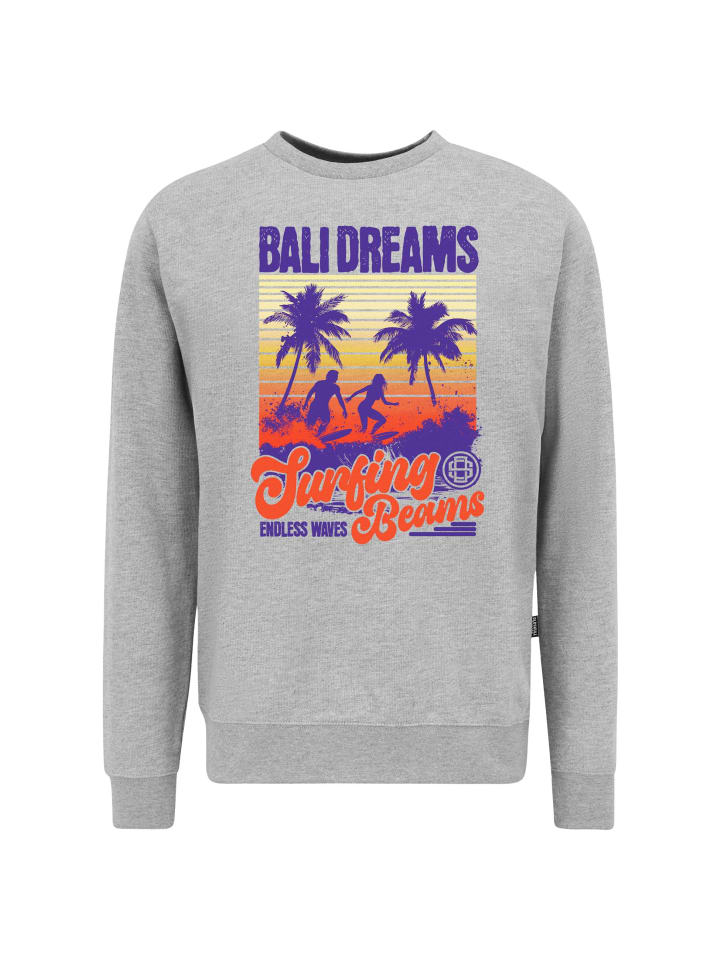 Sweatshirt Wrldvibe Bali Beam Graphic in Heather Grey