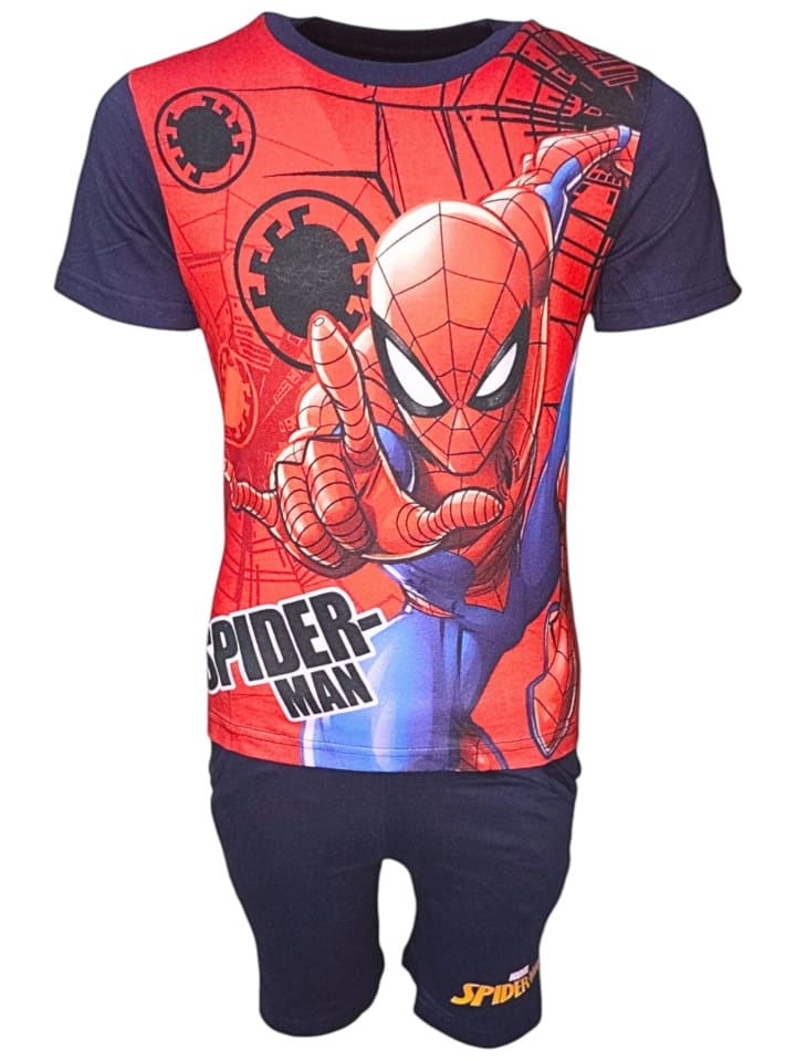 Schlafanzug Shorty Spider-Man in Dunkelblau