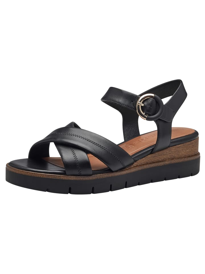 Sandalette in BLACK LEATHER