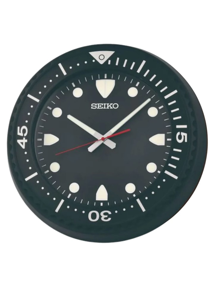 Quarz Wanduhr mit Leisegang Schwarz