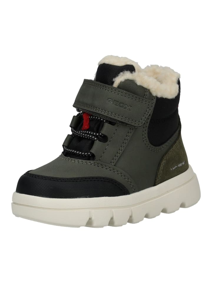 Stiefelette Schwarz/Grün