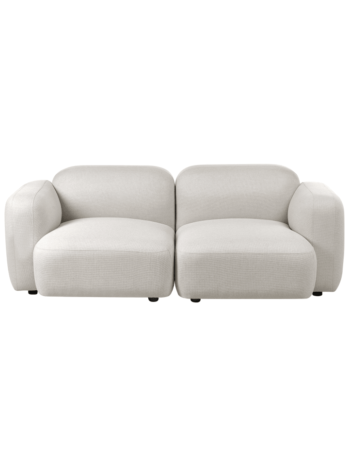 3-Sitzer Sofa AFOSS in Beige/Schwarz - (W) 195 x (H) 71 x (L) 94 cm