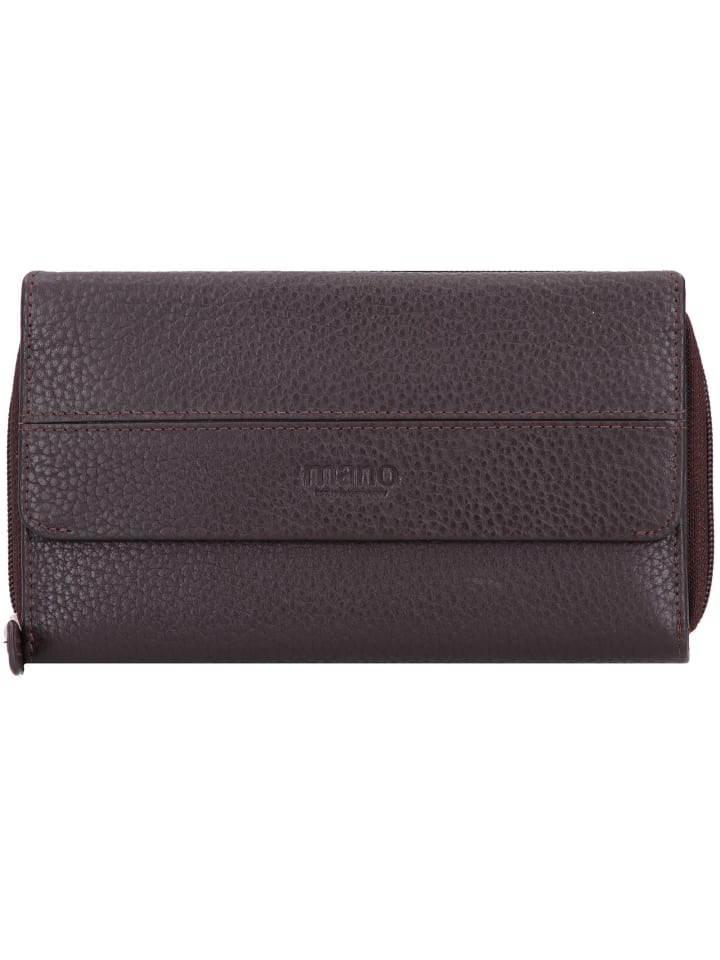 Don Tommas Geldbörse Leder 17,5 cm braun