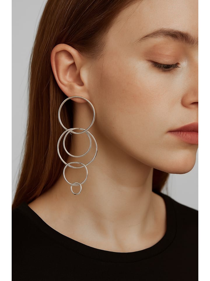 Ohrstecker " Infinity Loops " in silber