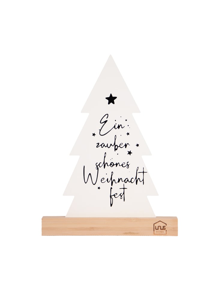 Aufsteller Tannenbaum Weihnachtsdeko in Weiß