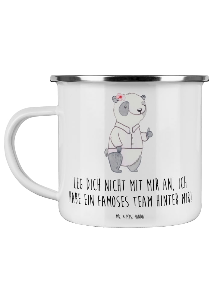 Kaffeebecher Im Team zuMenschmenarbeiten mit Spruch in Weiß