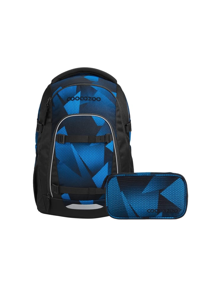 Schulrucksack-Set MATE "Electric Ice" 2-tlg. in Schwarz/Blau